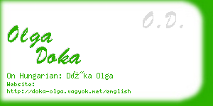 olga doka business card